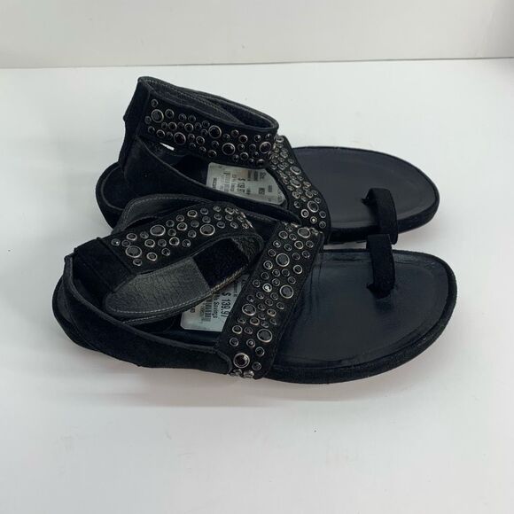 Stuart Weitzman Shoes - Stuart Weitzman Glosolstice Crystal-Embellished Suede‎ Ankle-Wrap Sandal, Black